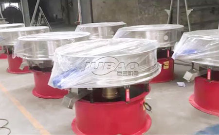 江西客戶訂購(gòu)的陶瓷泥漿振動(dòng)篩整裝